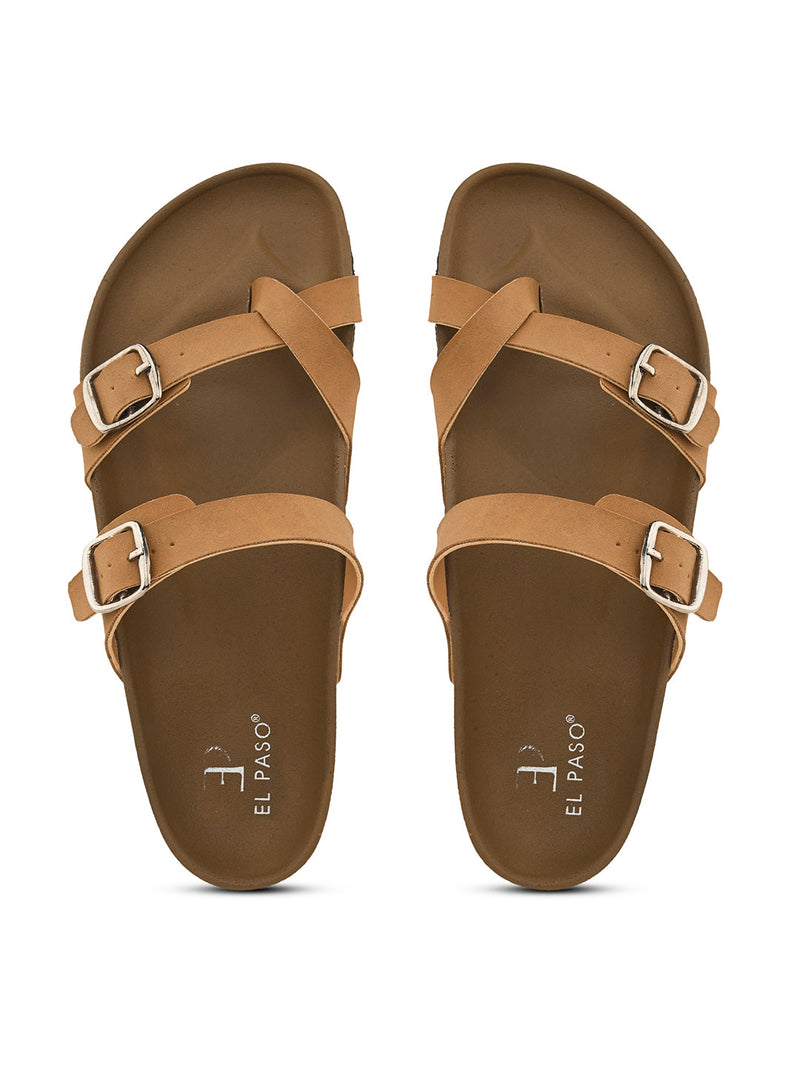 Women One Toe Flats with Buckles-5