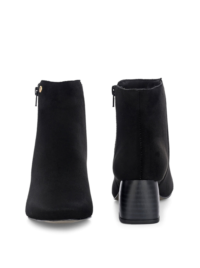 EL PASO Women Suede Faux Leather Casual Chelsea Boots-7
