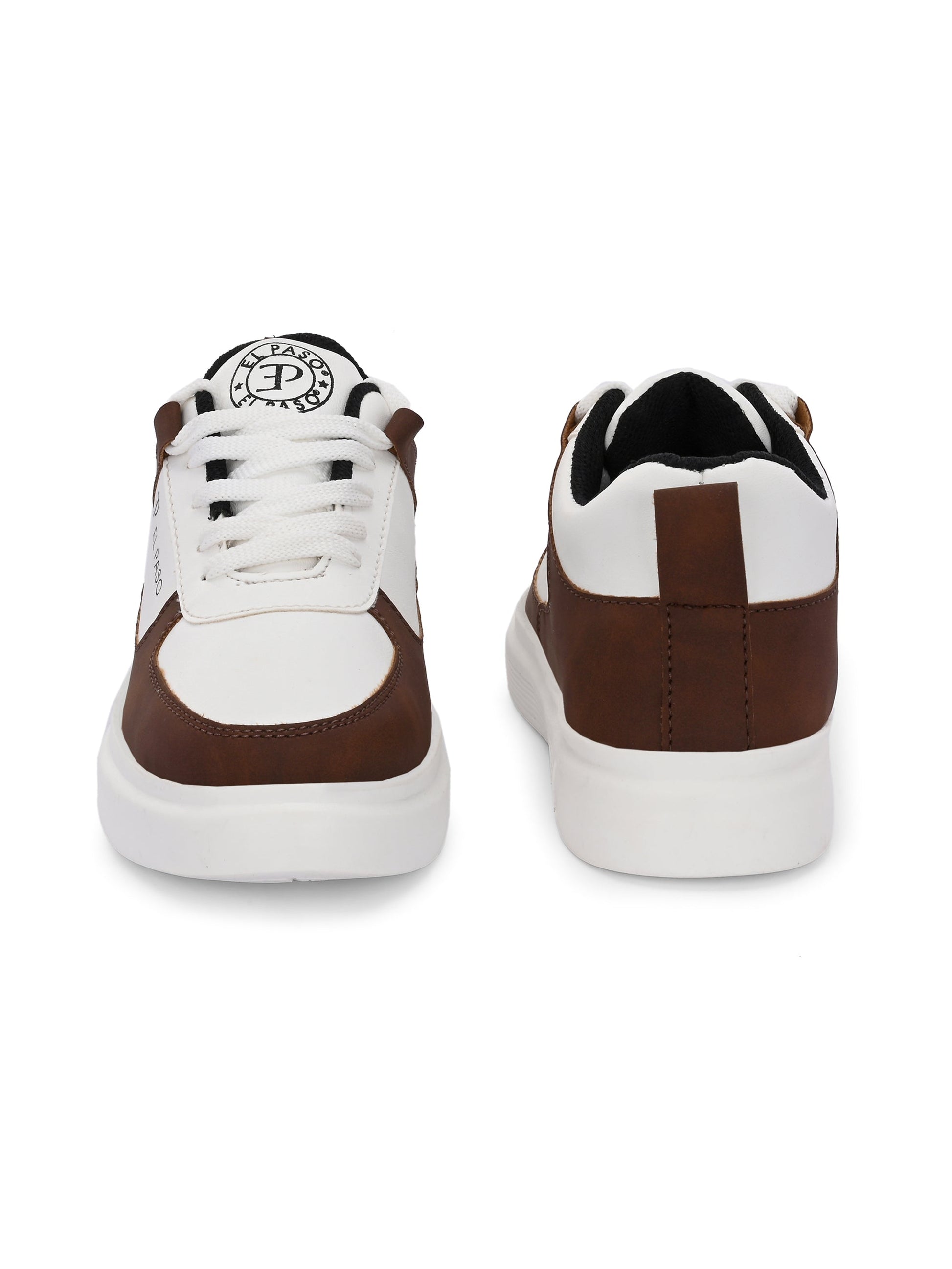EL PASO Faux Leather Casual Lace Up Sneakers For Women-18