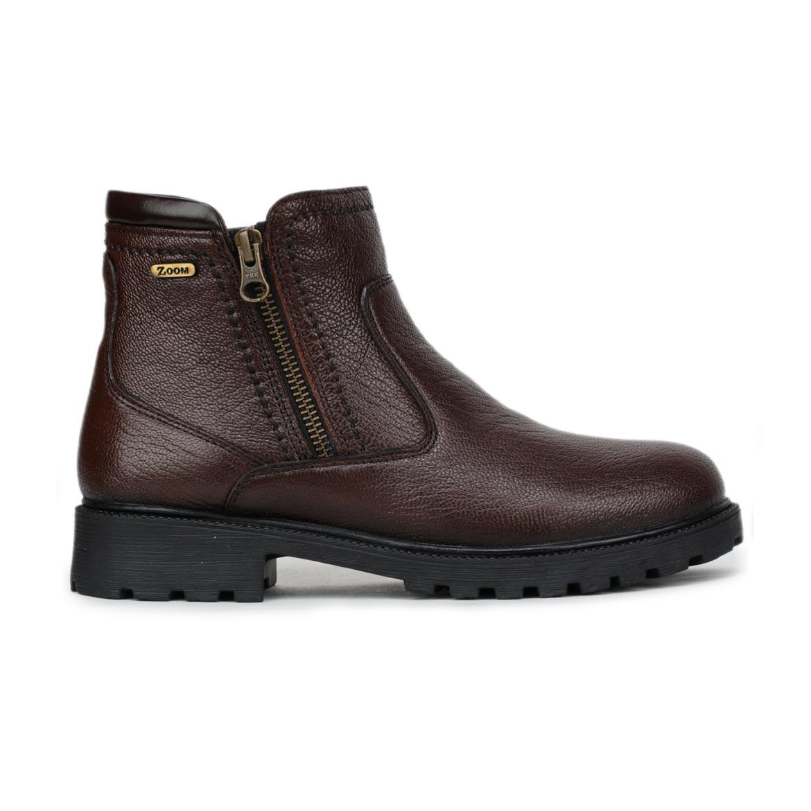 Genuine Leather Zipper Boots for Women - 9051