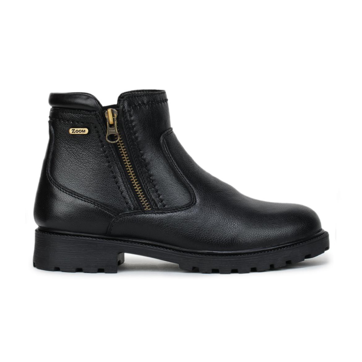 Genuine Leather Zipper Boots for Women - 9051