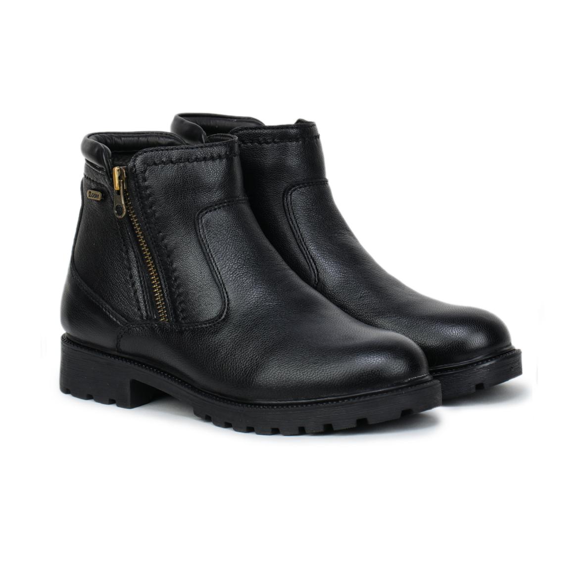 Genuine Leather Zipper Boots for Women - 9051