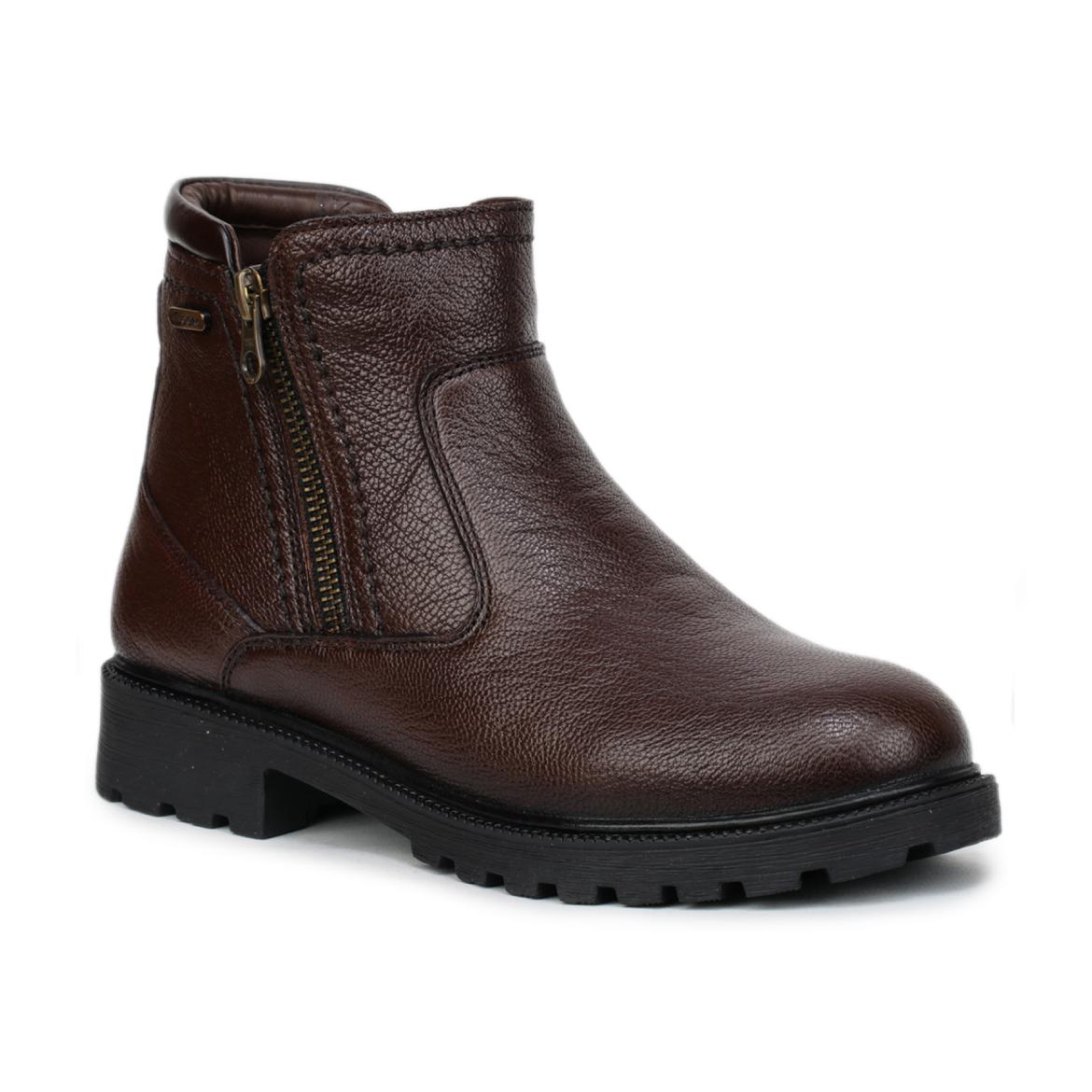 Genuine Leather Zipper Boots for Women - 9051