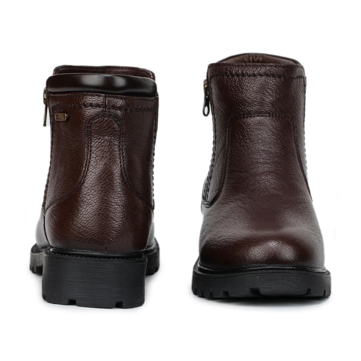 Genuine Leather Zipper Boots for Women - 9051