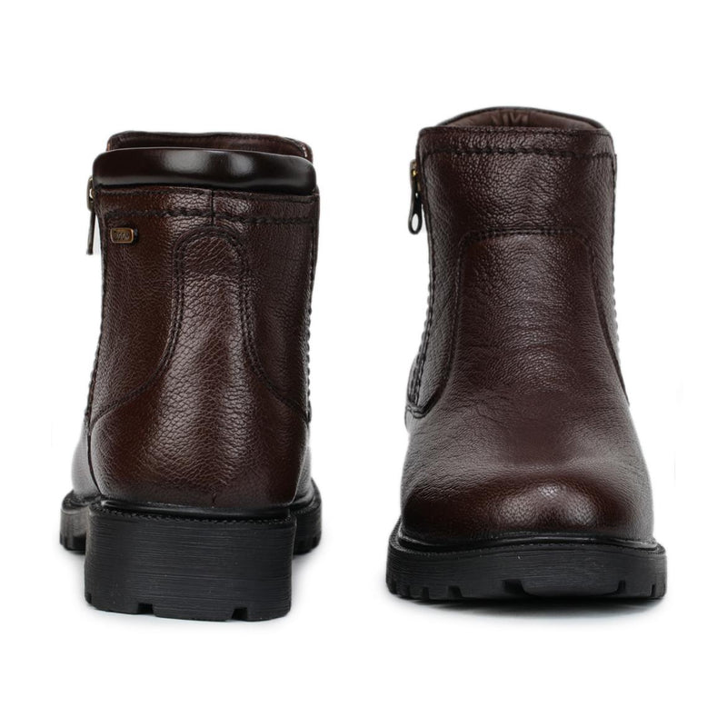 Genuine Leather Zipper Boots for Women - 9051