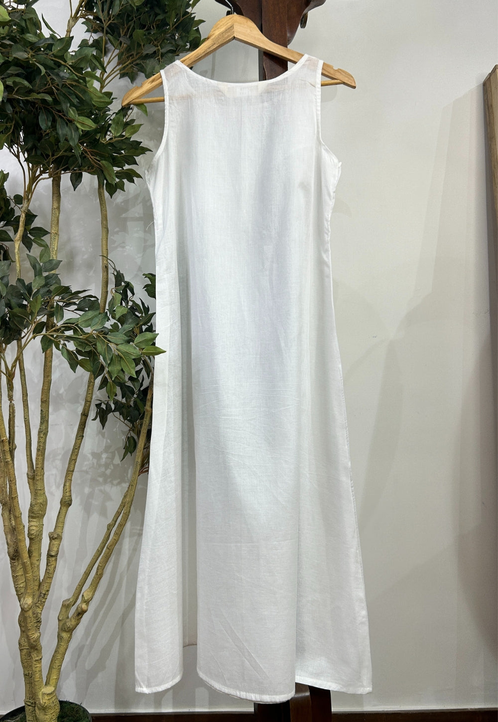 Solid Mul Cotton A Line Slip