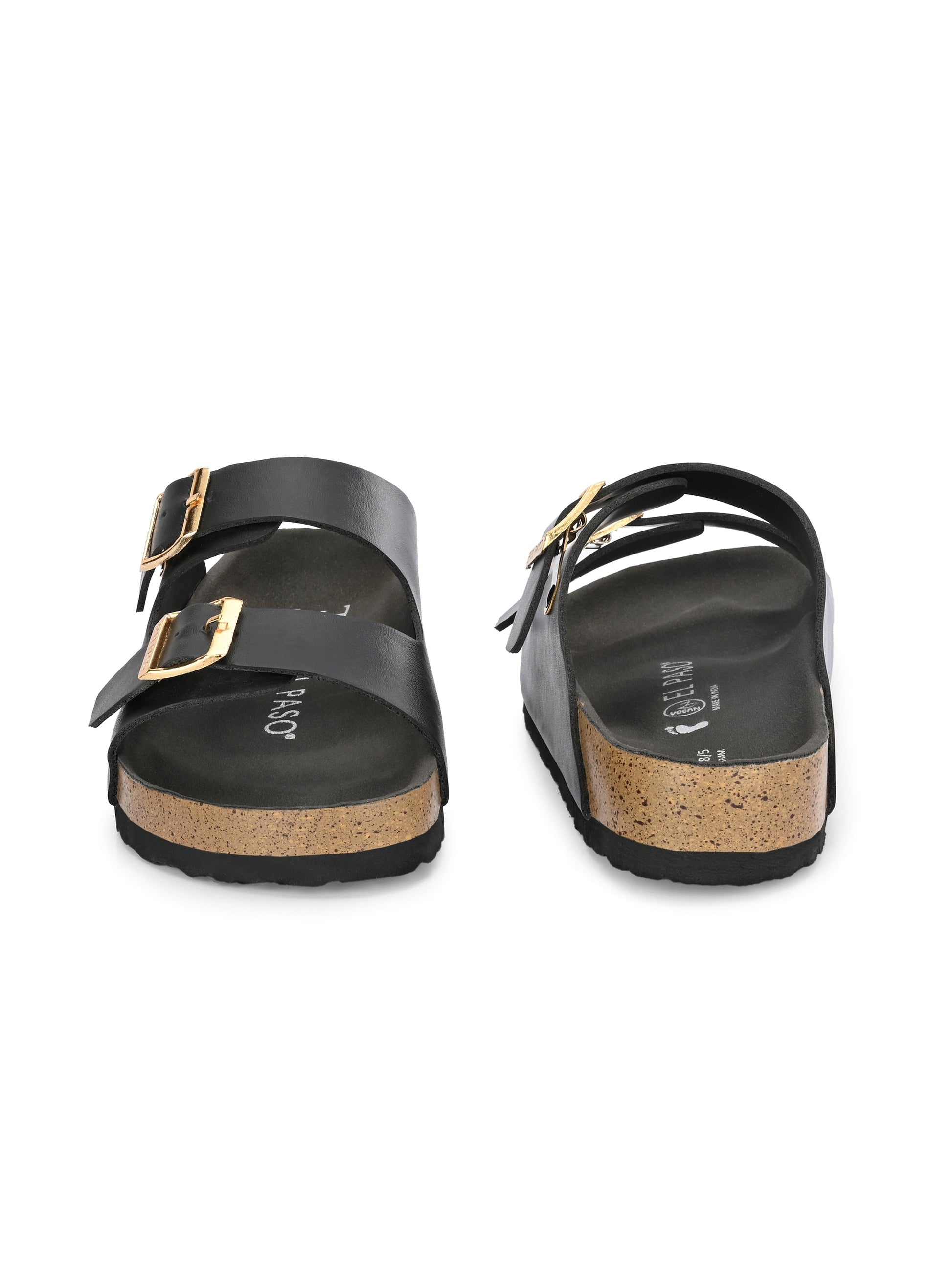 Luxurious Camel Leather Double-Strap Sandal For Women-65