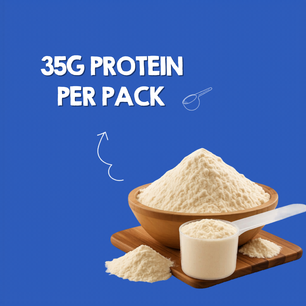 Unflavored Pure Whey Protein Isolate with 35g Protein per pack