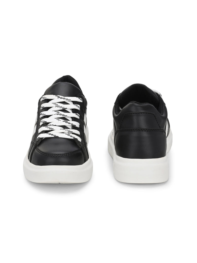 EL PASO Faux Leather Casual Lace Up Sneakers For Women-25