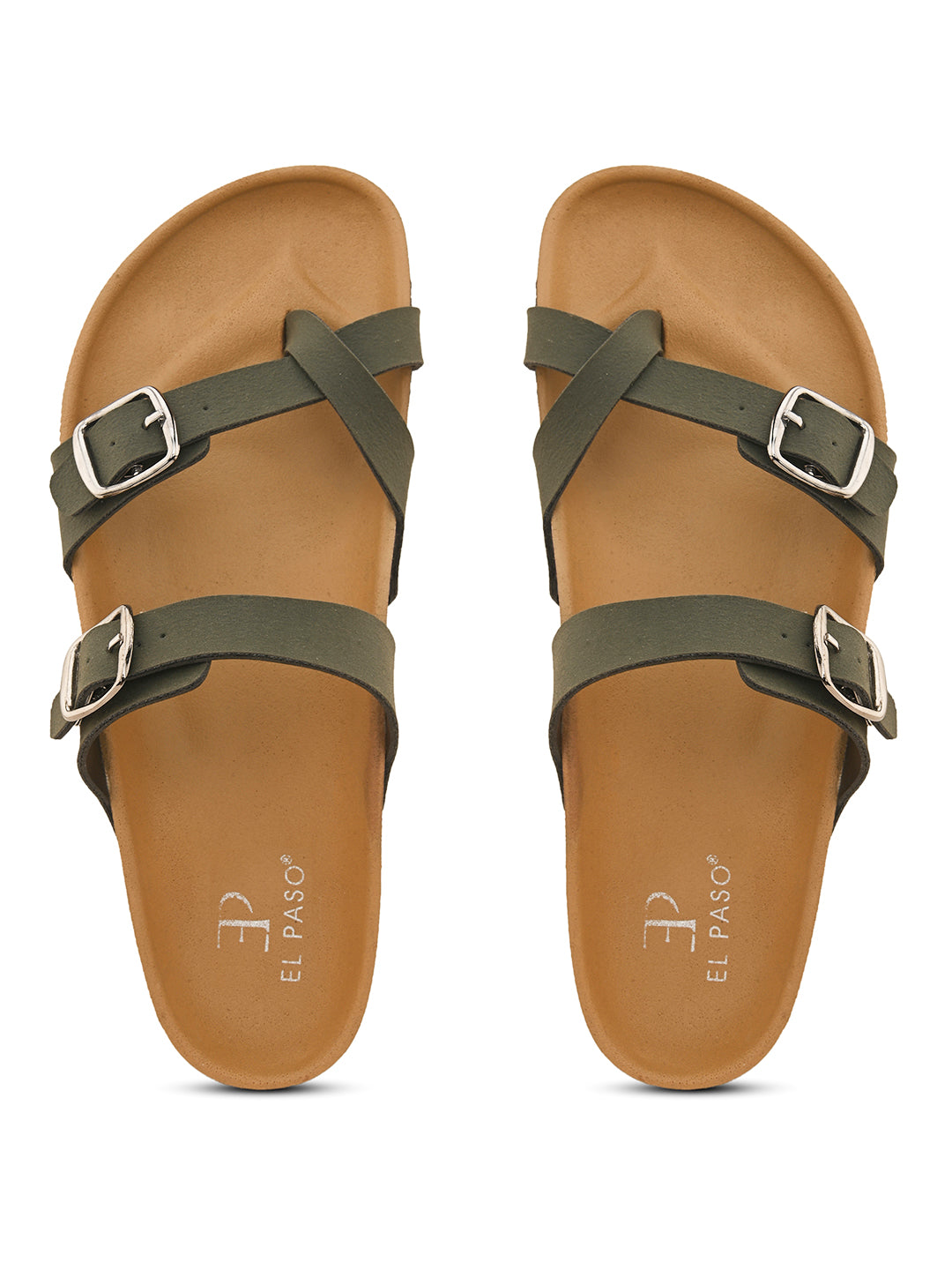 Women One Toe Flats with Buckles-23