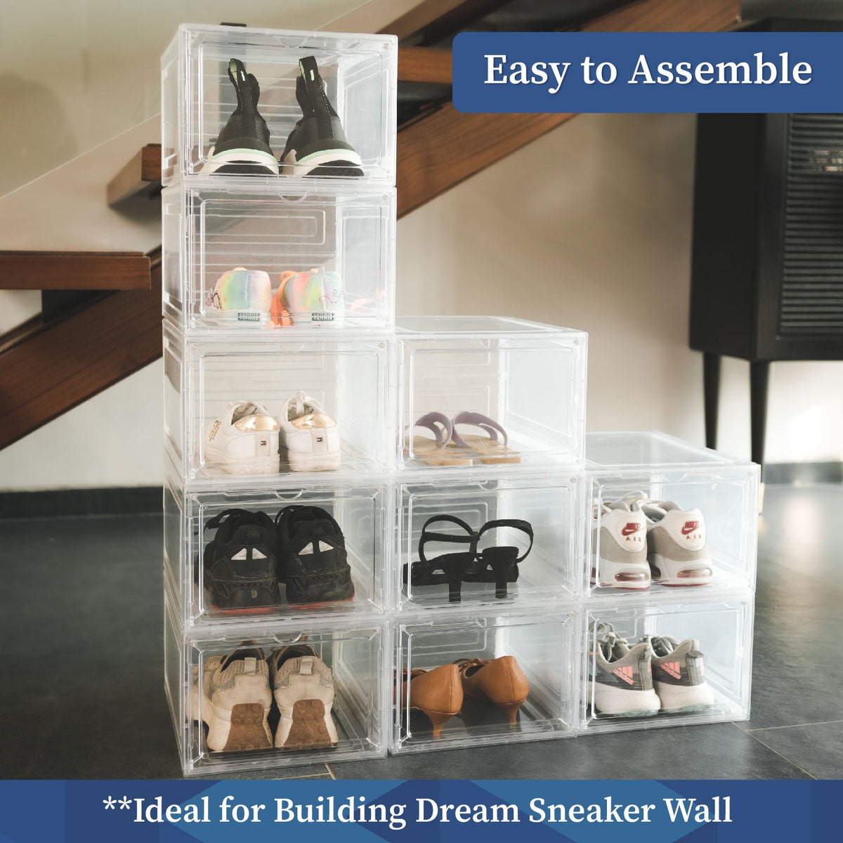 Clear Multi Bins | Shoe Sneakers Organizer