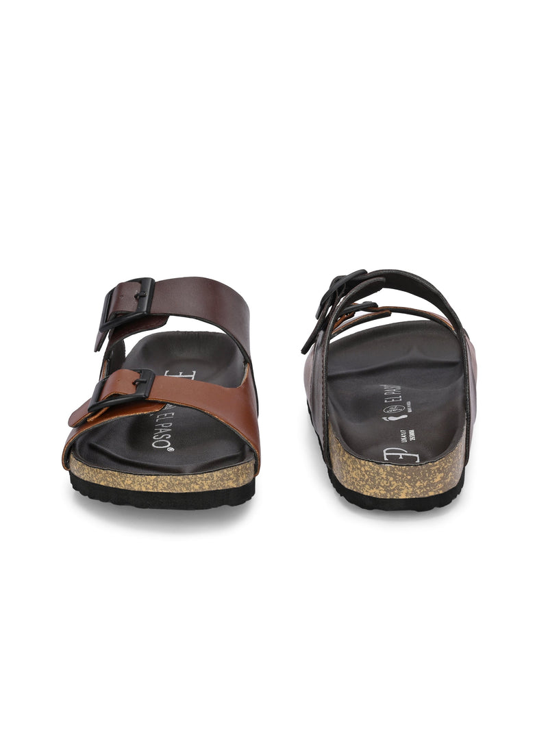 Elegant Sandstone Leather Slip-On Sandal-39