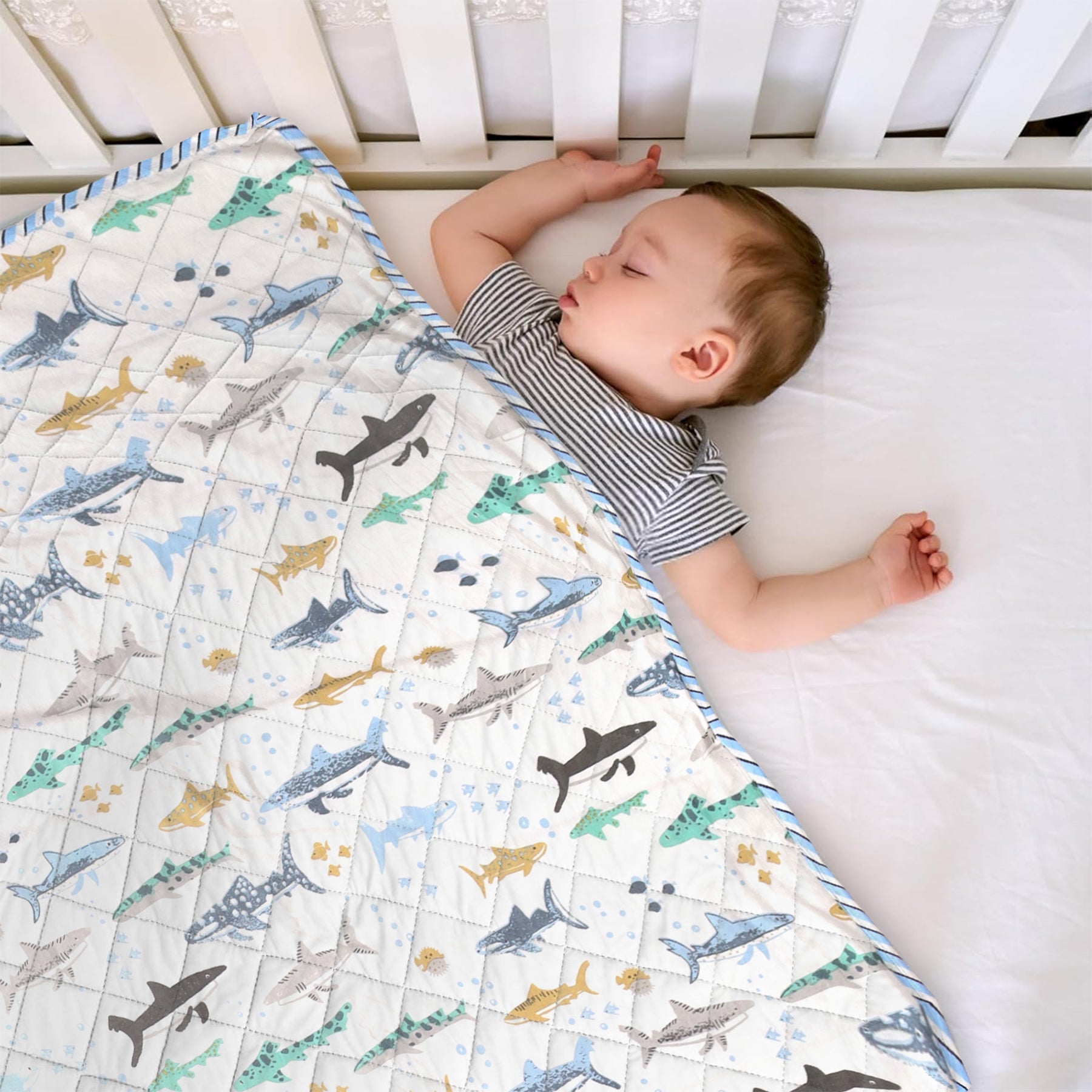 Imprimer Baby Blue Hunter - Printed Baby Blanket-6