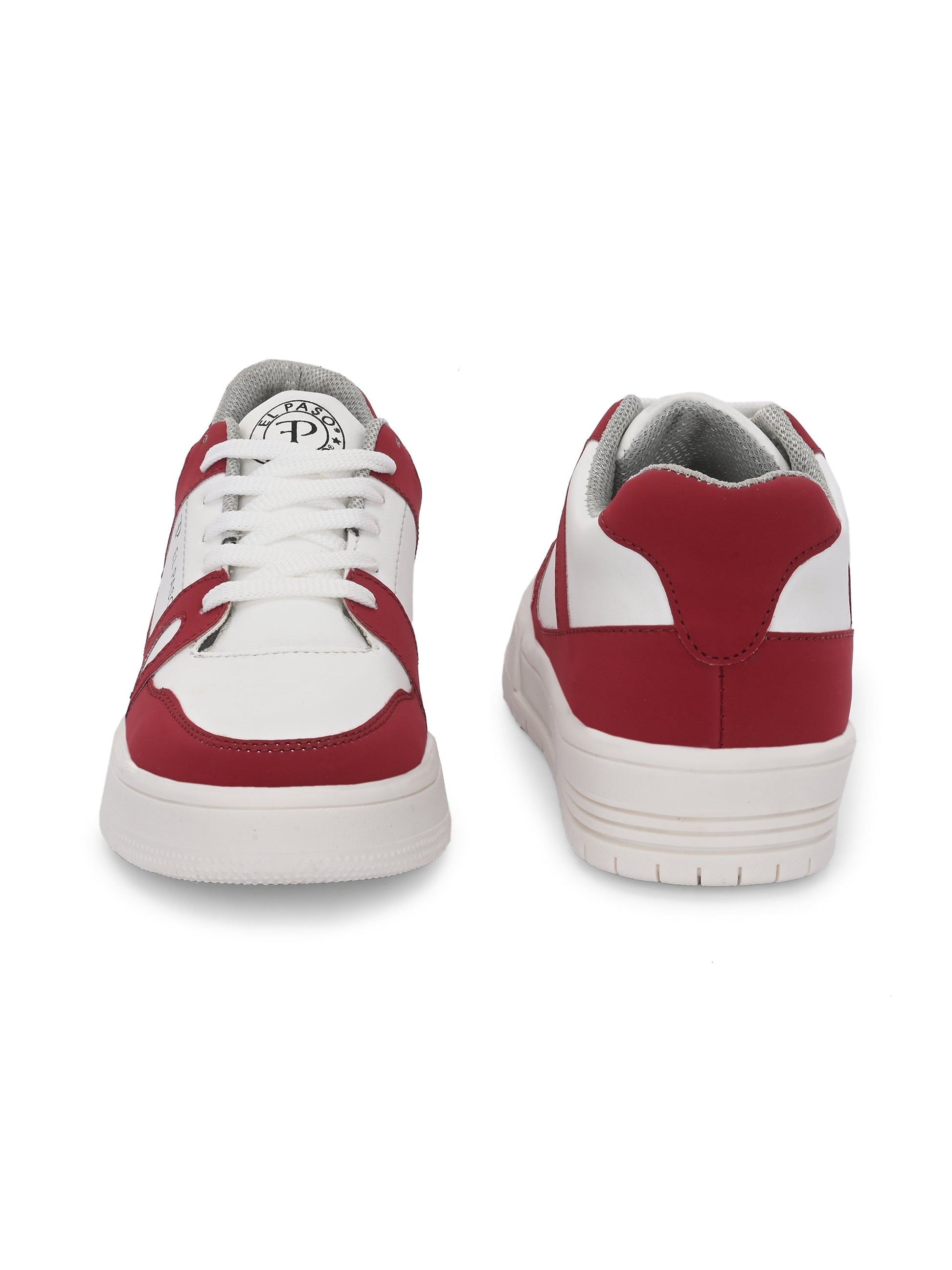 EL PASO Faux Leather Casual Shoes Lace Up Sneakers For Women-35