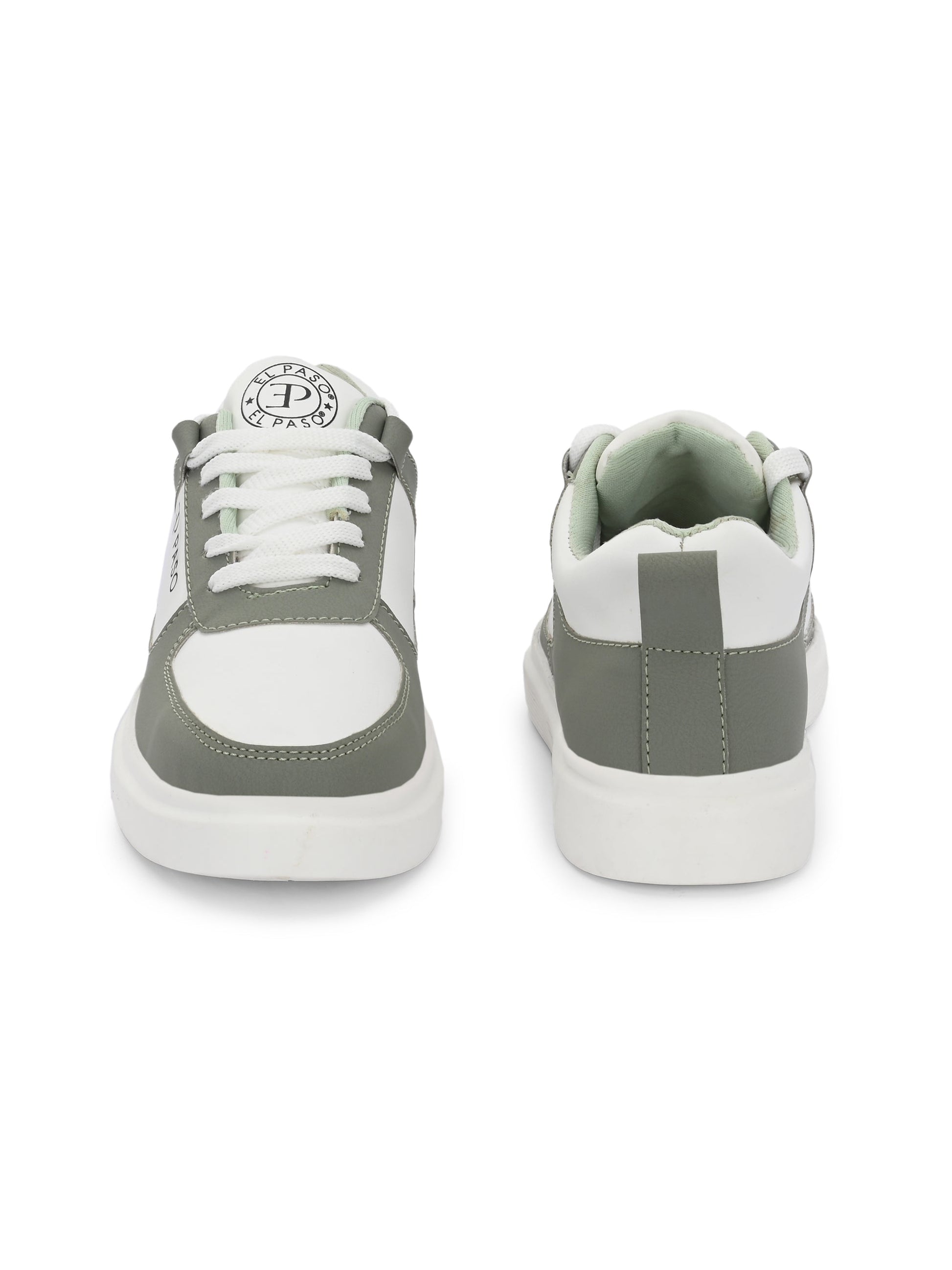 EL PASO Faux Leather Casual Lace Up Sneakers For Women-52