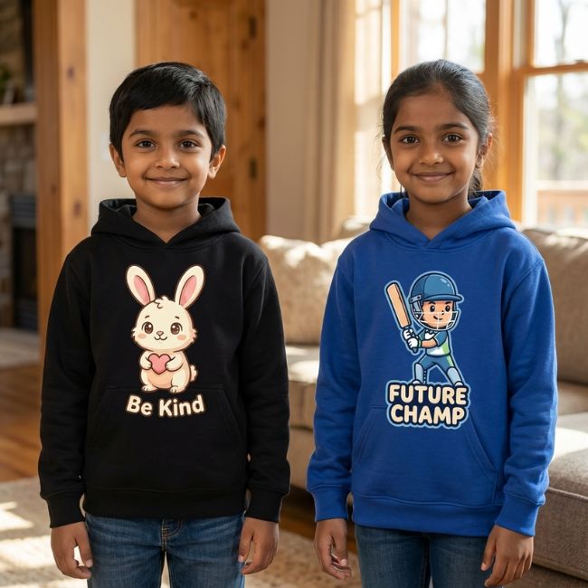 Be Kind & Future Champ Kids Hoodie Combo-1