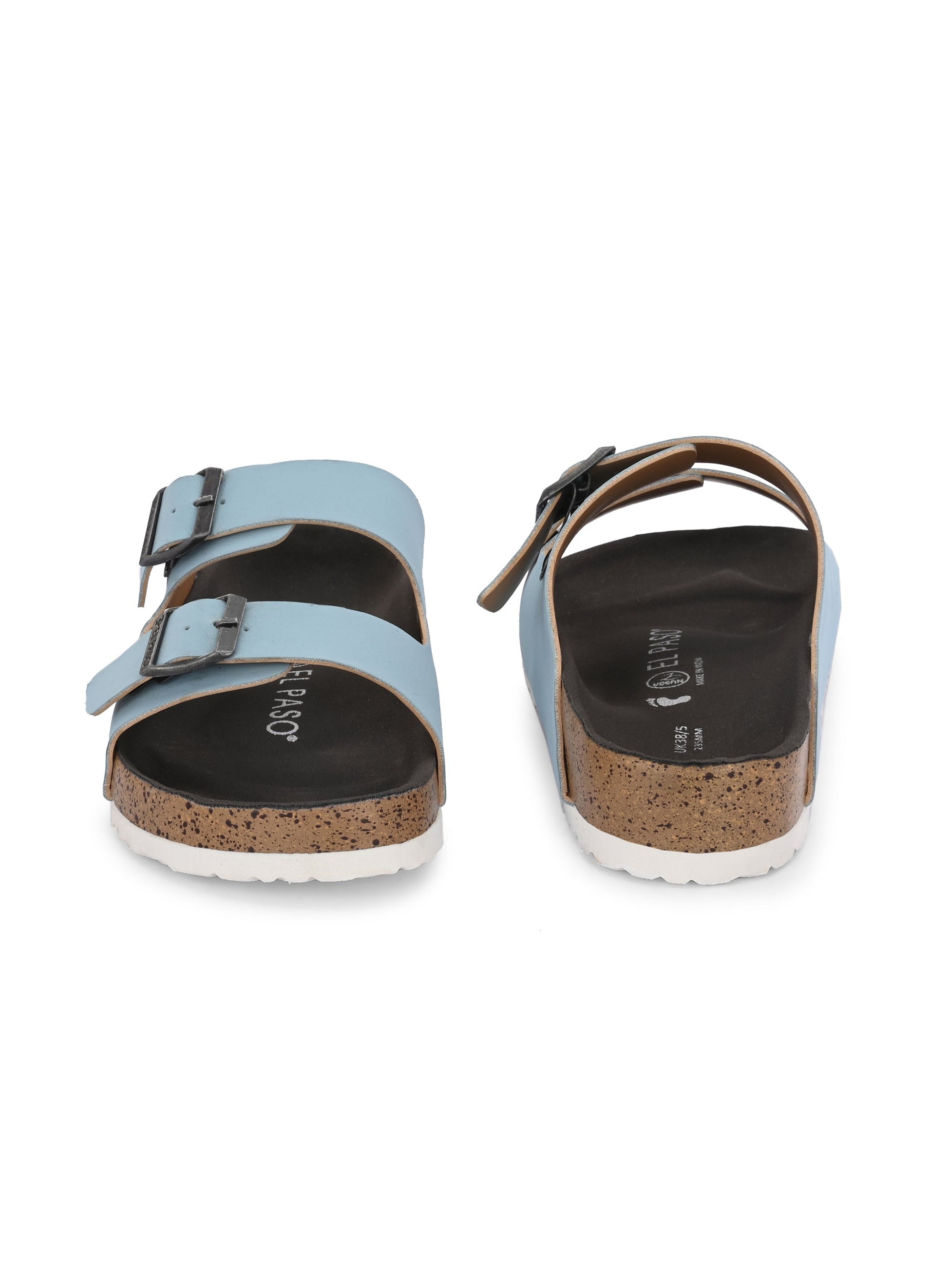 Luxurious Camel Leather Double-Strap Sandal For Women-59