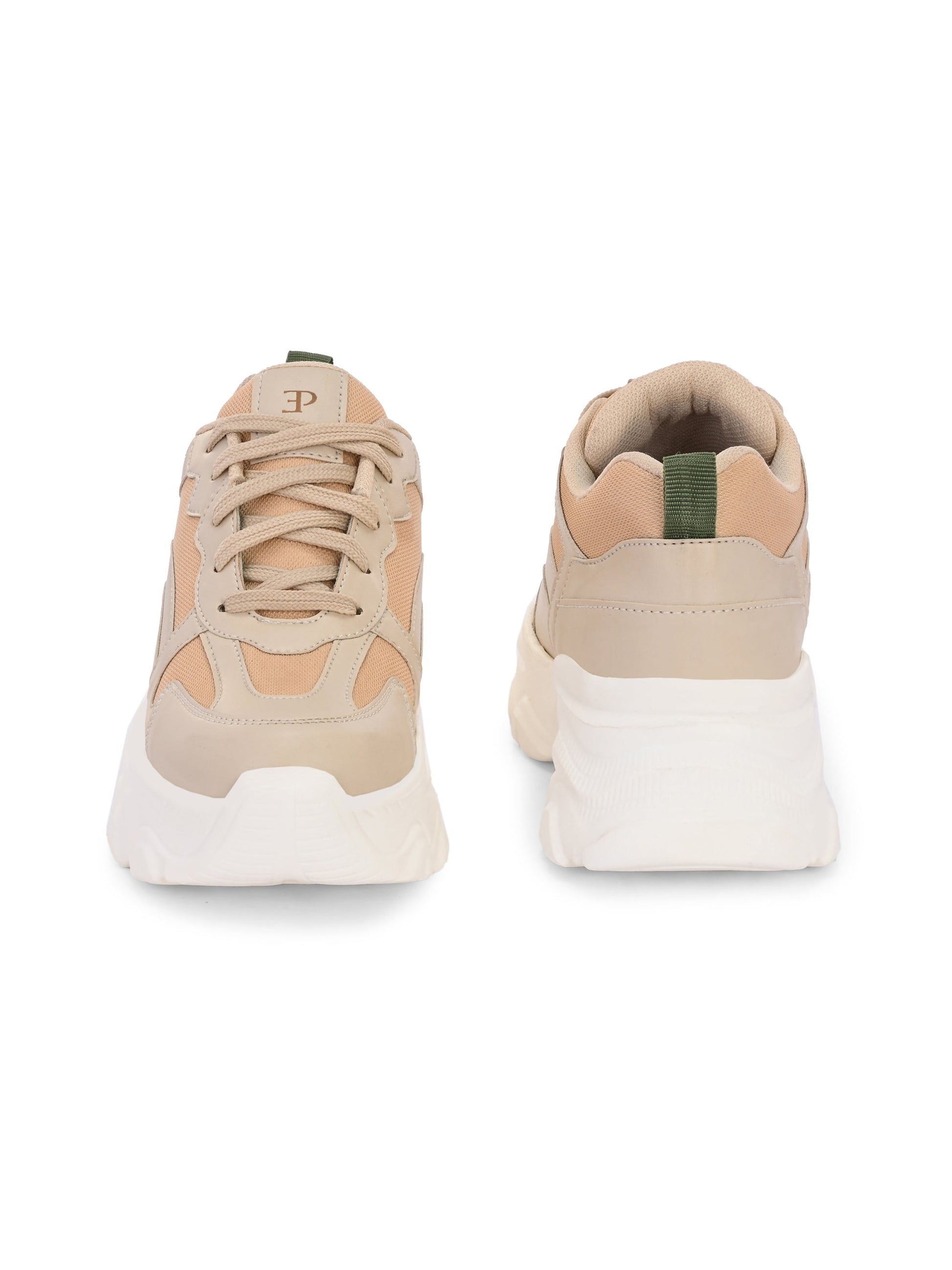 EL PASO Women Faux Leather Casual Lace Up Sneakers-7