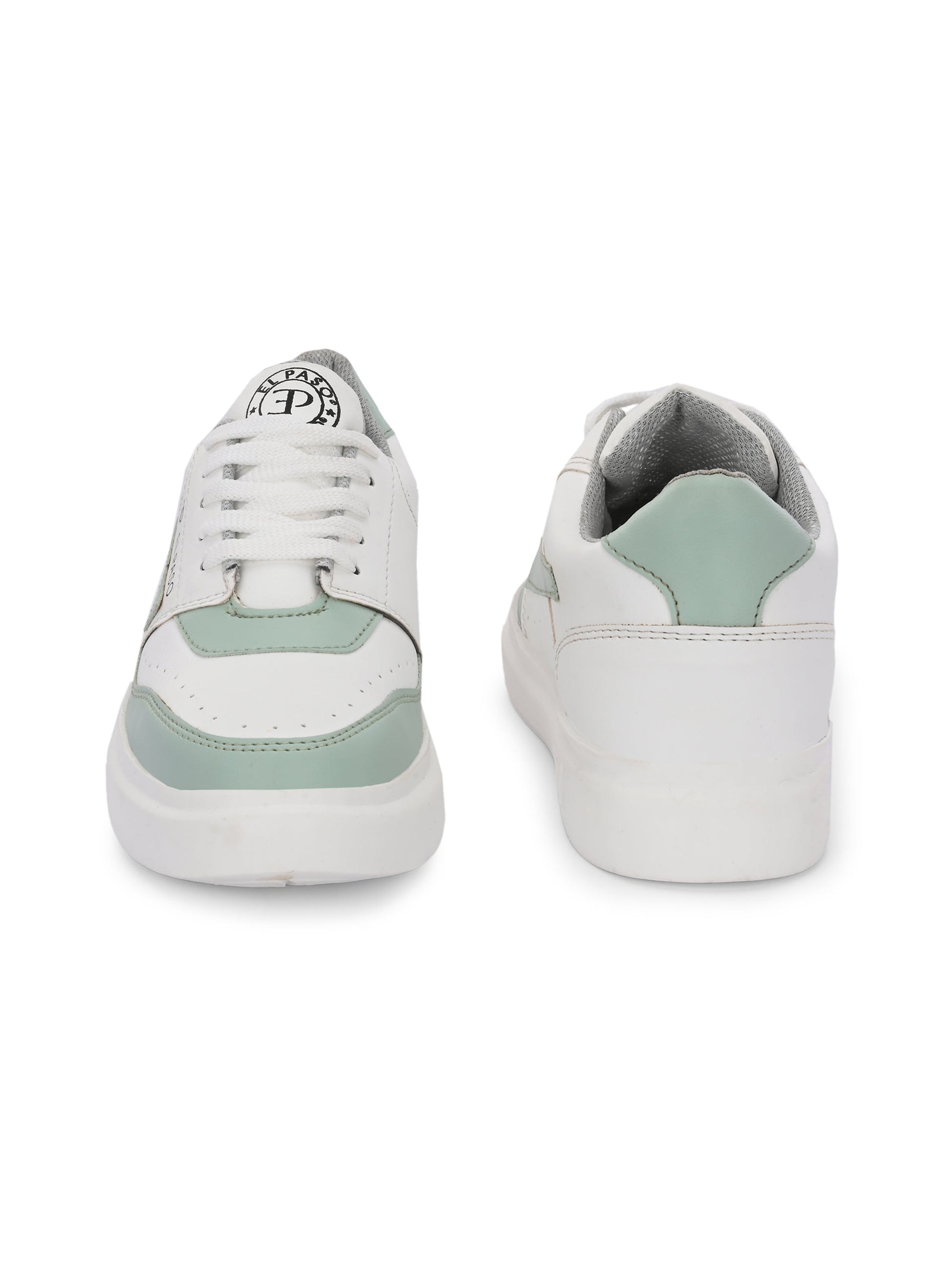 EL PASO Faux Leather Casual Lace Up Sneakers For Women-18