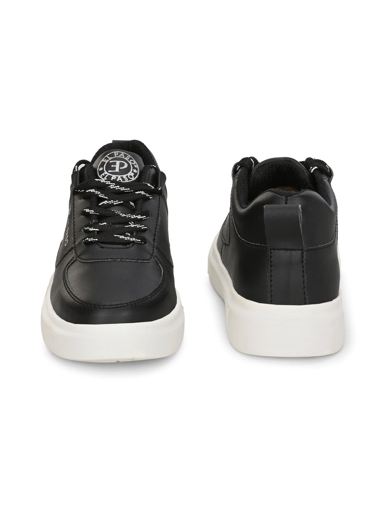EL PASO Faux Leather Casual Lace Up Sneakers For Women-7