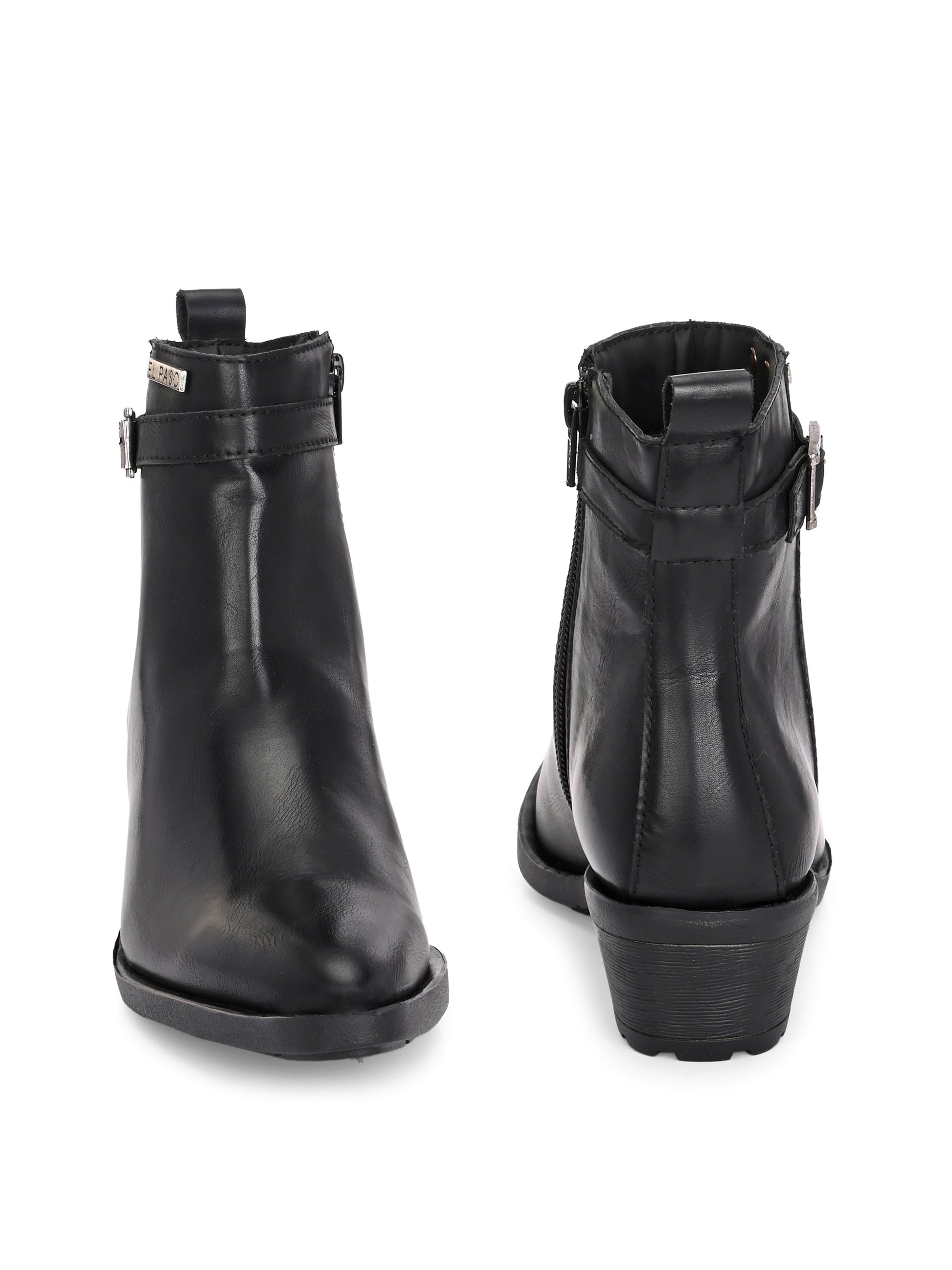 EL PASO Women Faux Leather Casual Slip On Boots-6