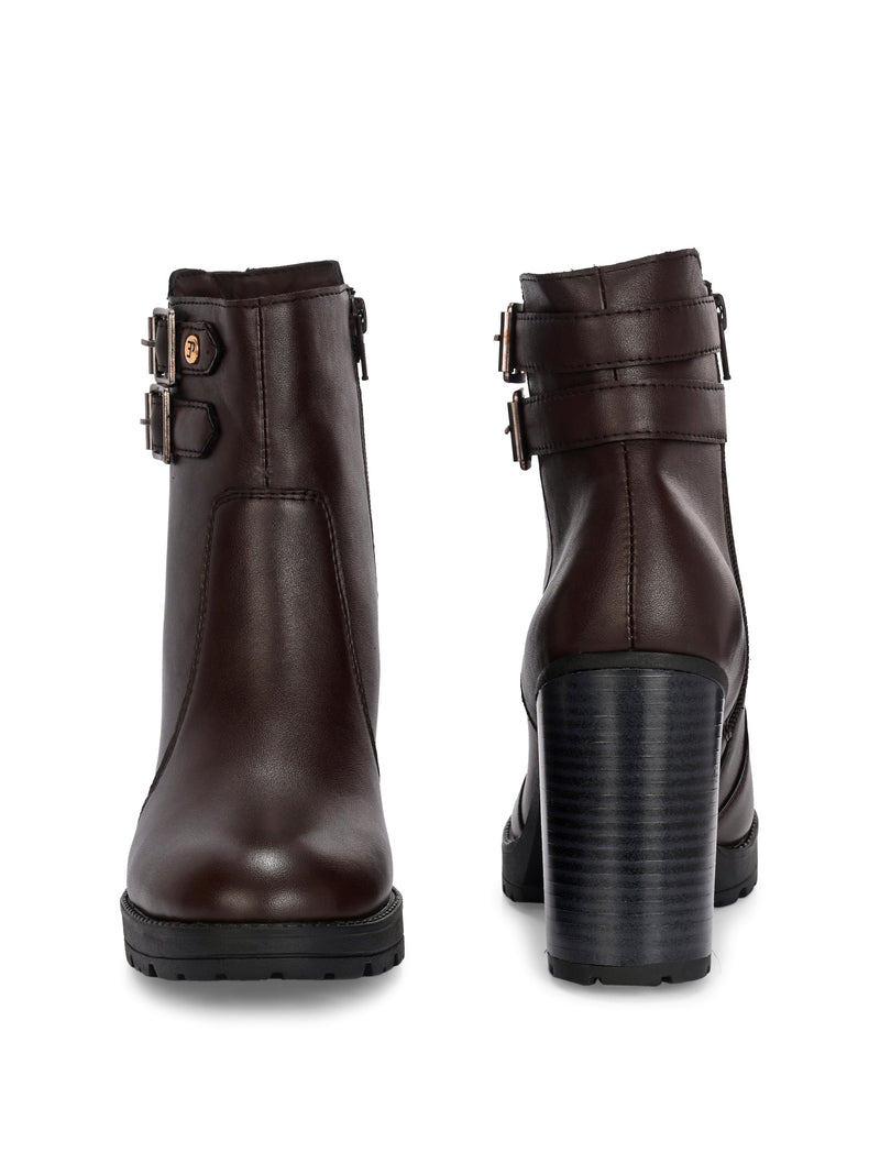 Midnight High-Heeled Ankle Boot For Women-8