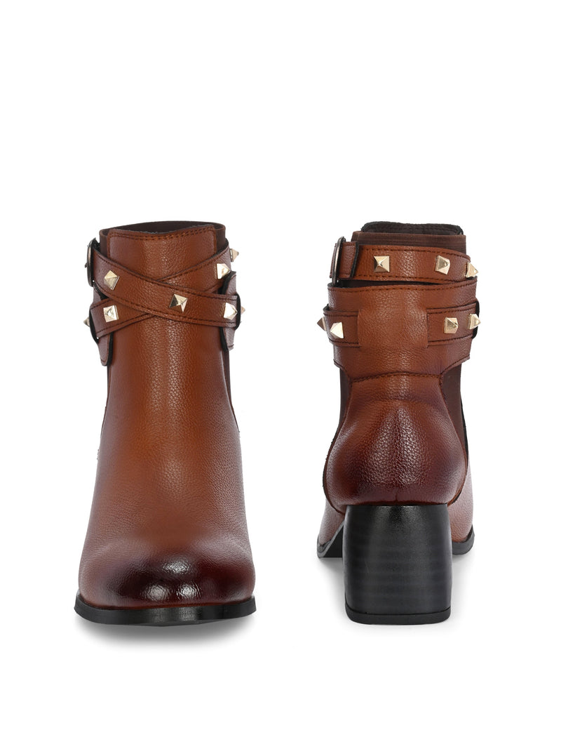 EL PASO Women Faux Leather Casual Slip On Boots-15