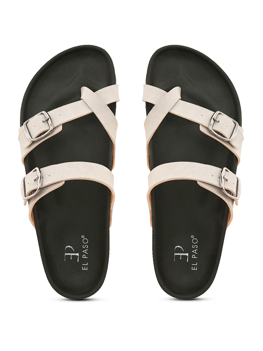 Women One Toe Flats with Buckles-17