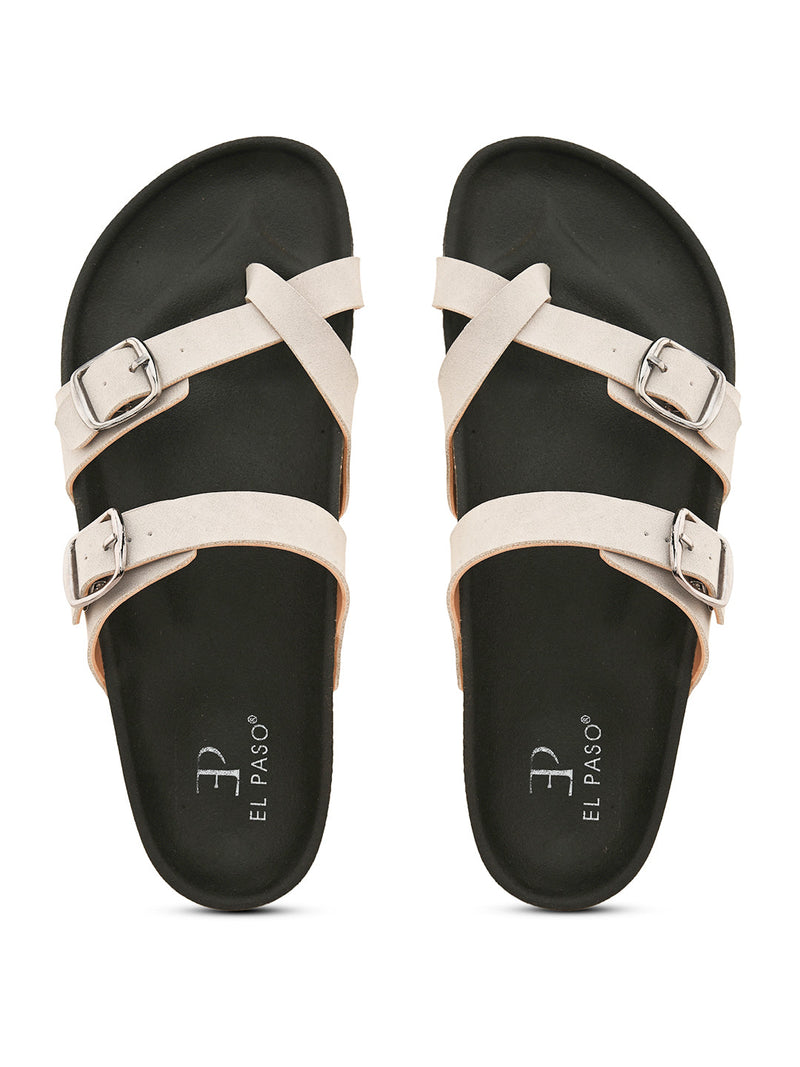 Women One Toe Flats with Buckles-17