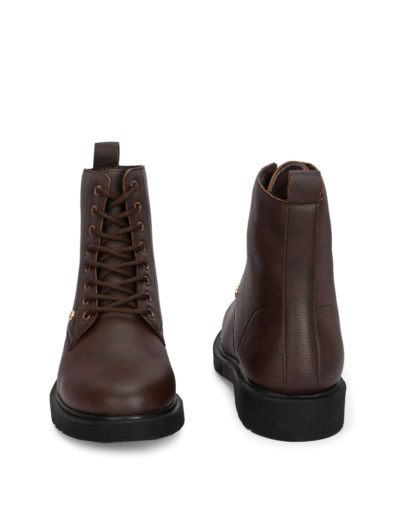 El Paso Women Faux Leather Casual Lace Up Boots-17