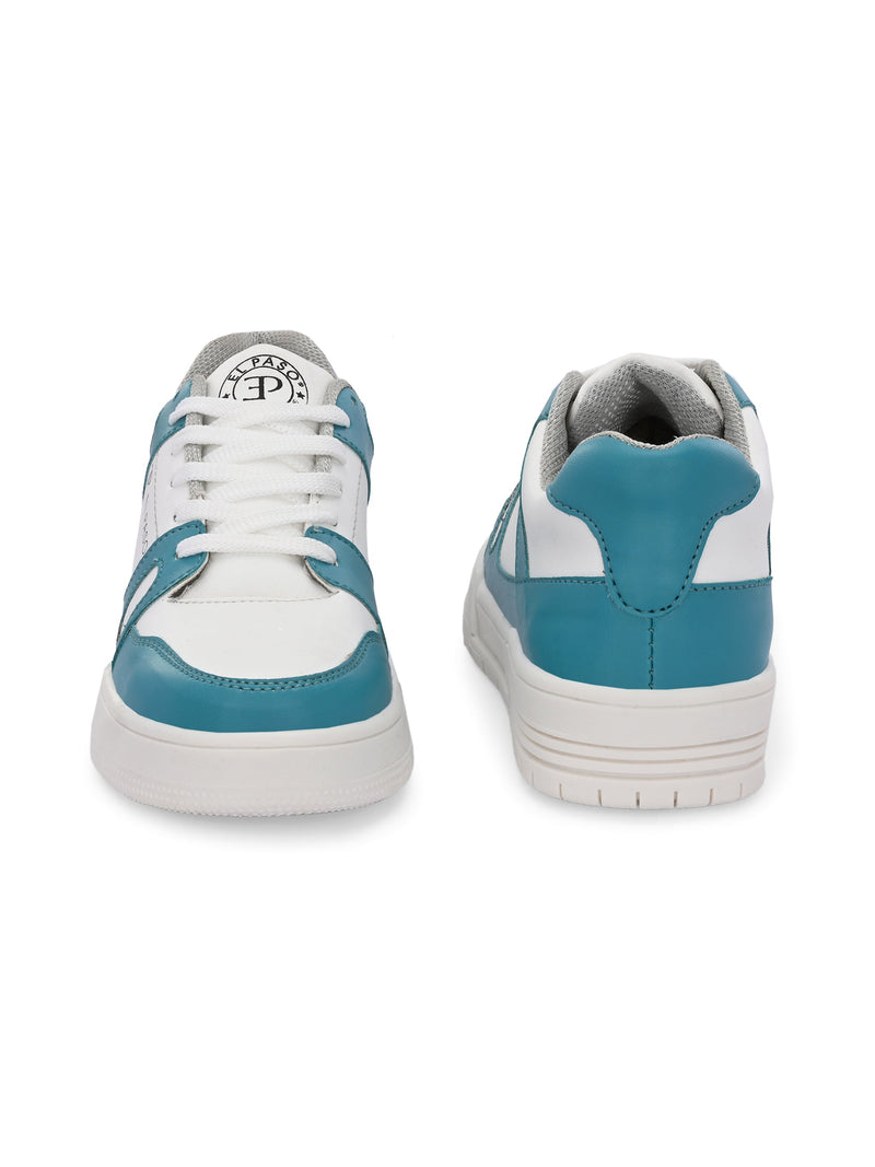 EL PASO Faux Leather Casual Shoes Lace Up Sneakers For Women-8