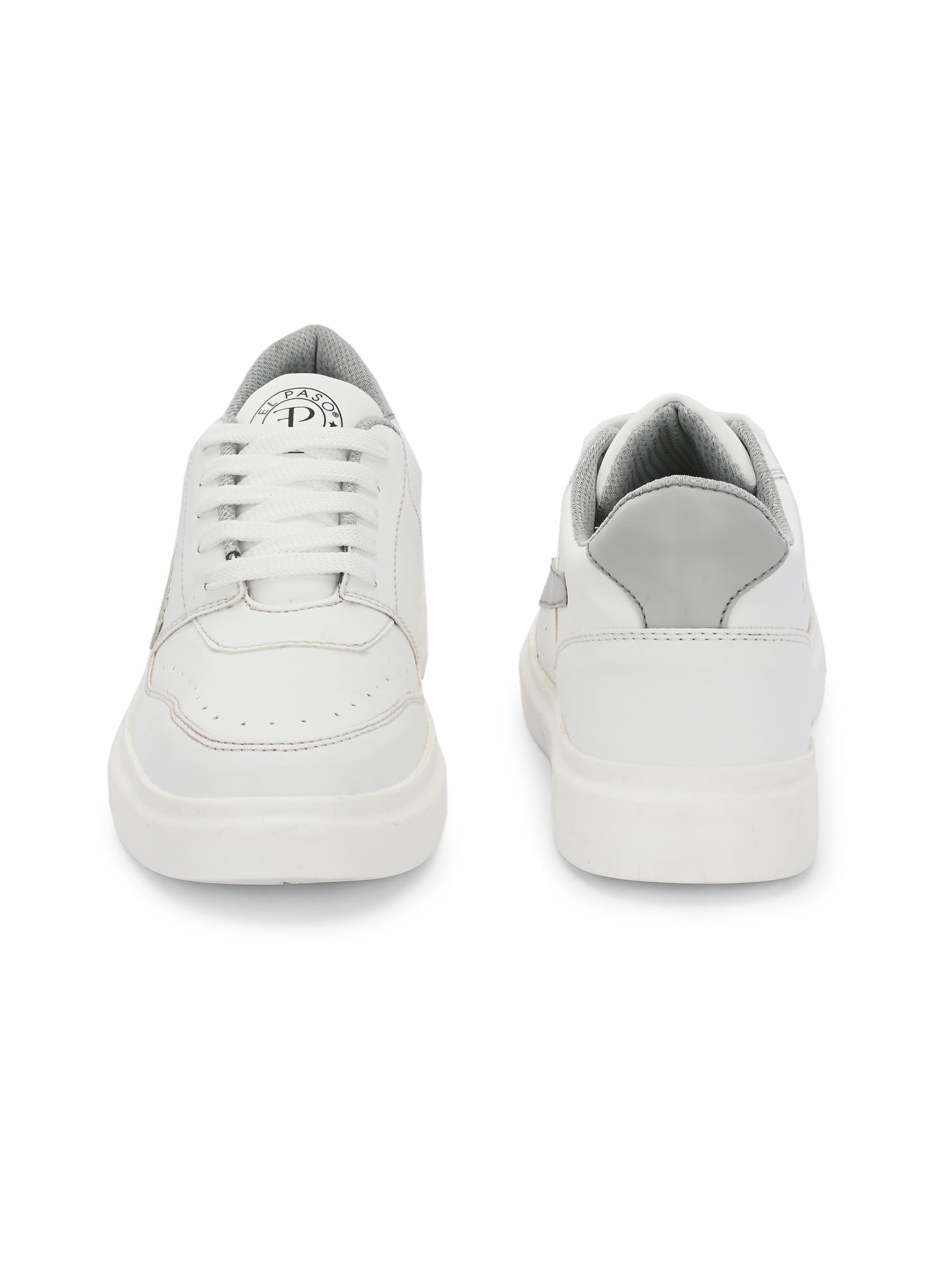 EL PASO Faux Leather Casual Lace Up Sneakers For Women-35