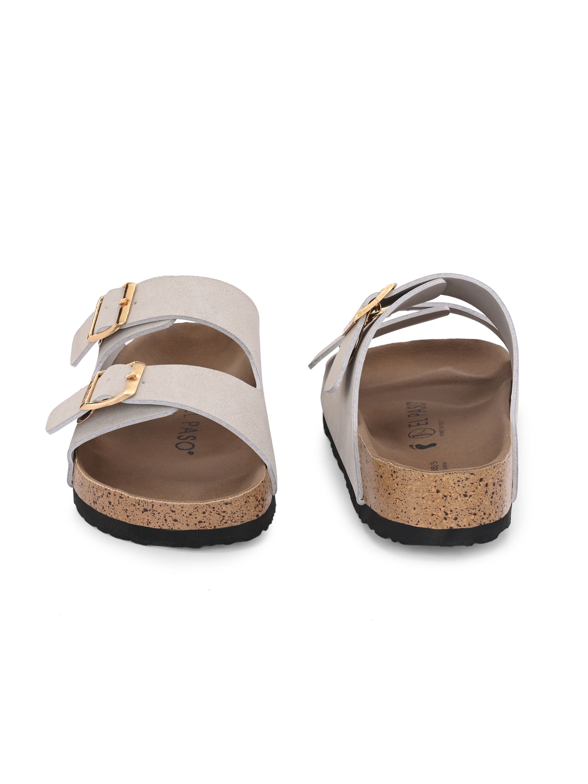 Luxurious Camel Leather Double-Strap Sandal For Women-23