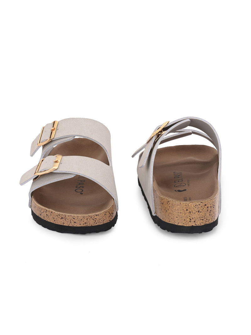 Luxurious Camel Leather Double-Strap Sandal For Women-23