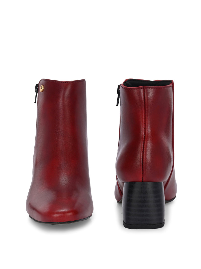 EL PASO Women Suede Faux Leather Casual Chelsea Boots-30