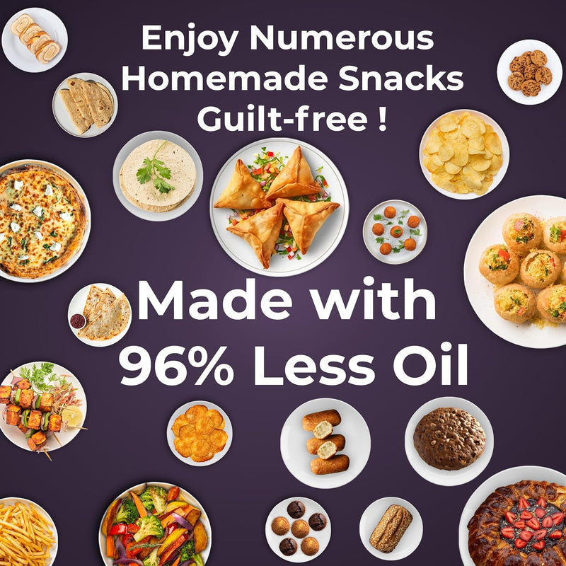 Pigeon Pigeon Healthifry Plus Digital Air Fryer, 360° High Speed Air Circulation Technology 1400 W with Non-Stick 4.2 L Basket - Purple - image 4