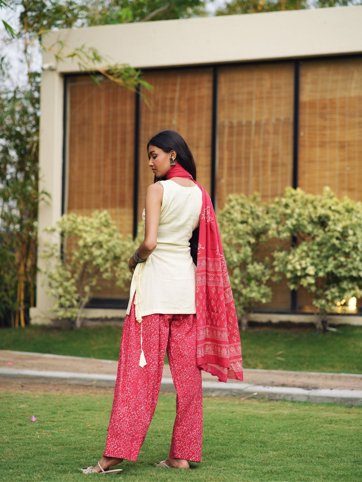 Tani Farshi Three Piece Cotton Suit Set for Women