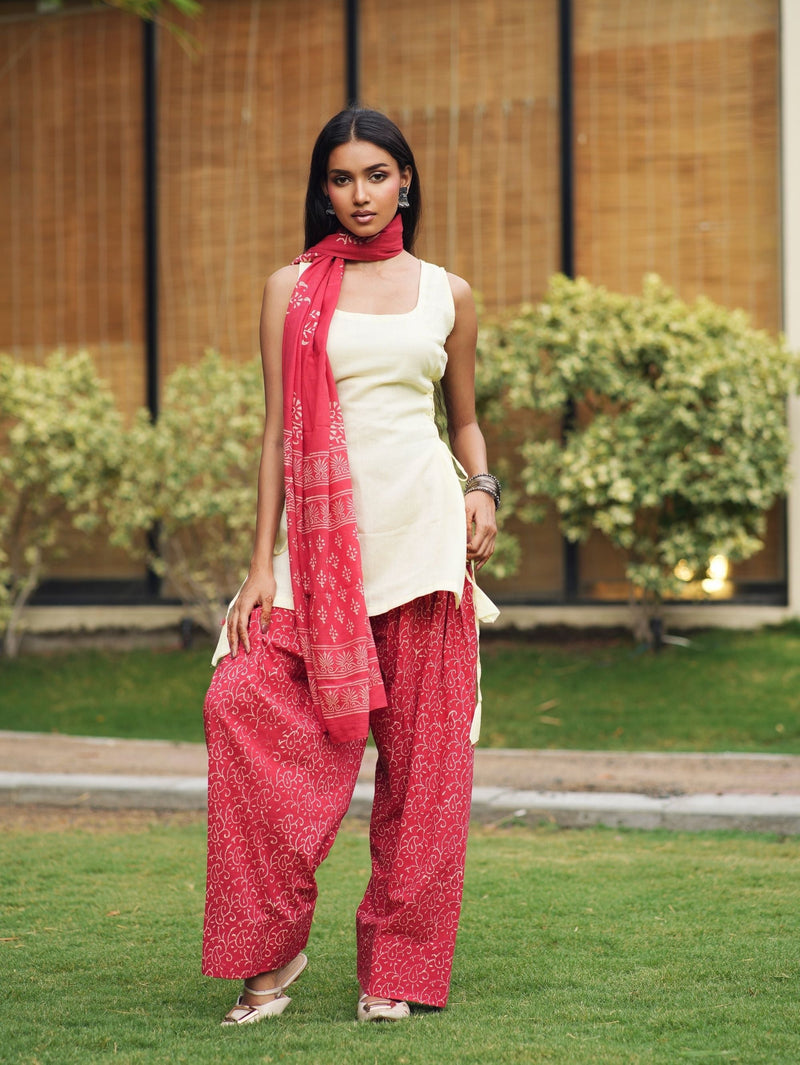 Tani Farshi Three Piece Cotton Suit Set for Women