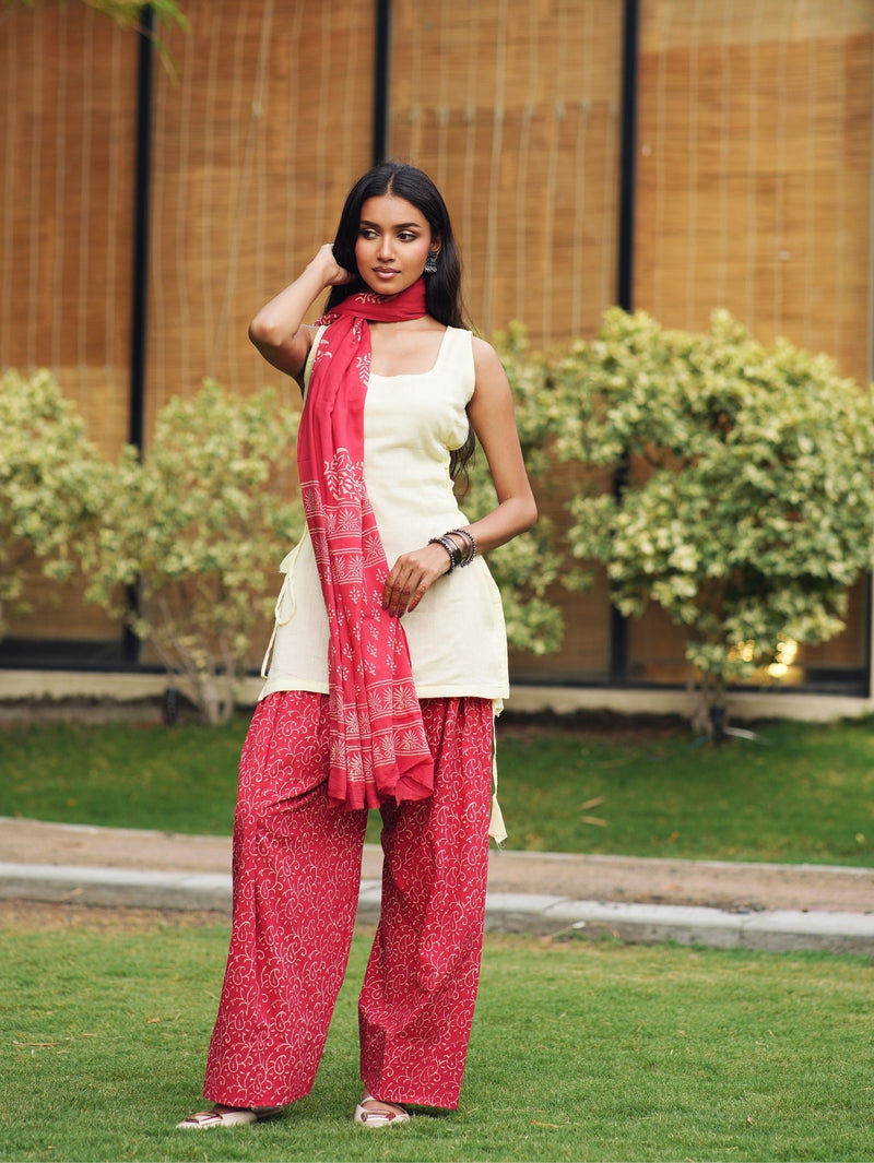 Tani Farshi Three Piece Cotton Suit Set for Women