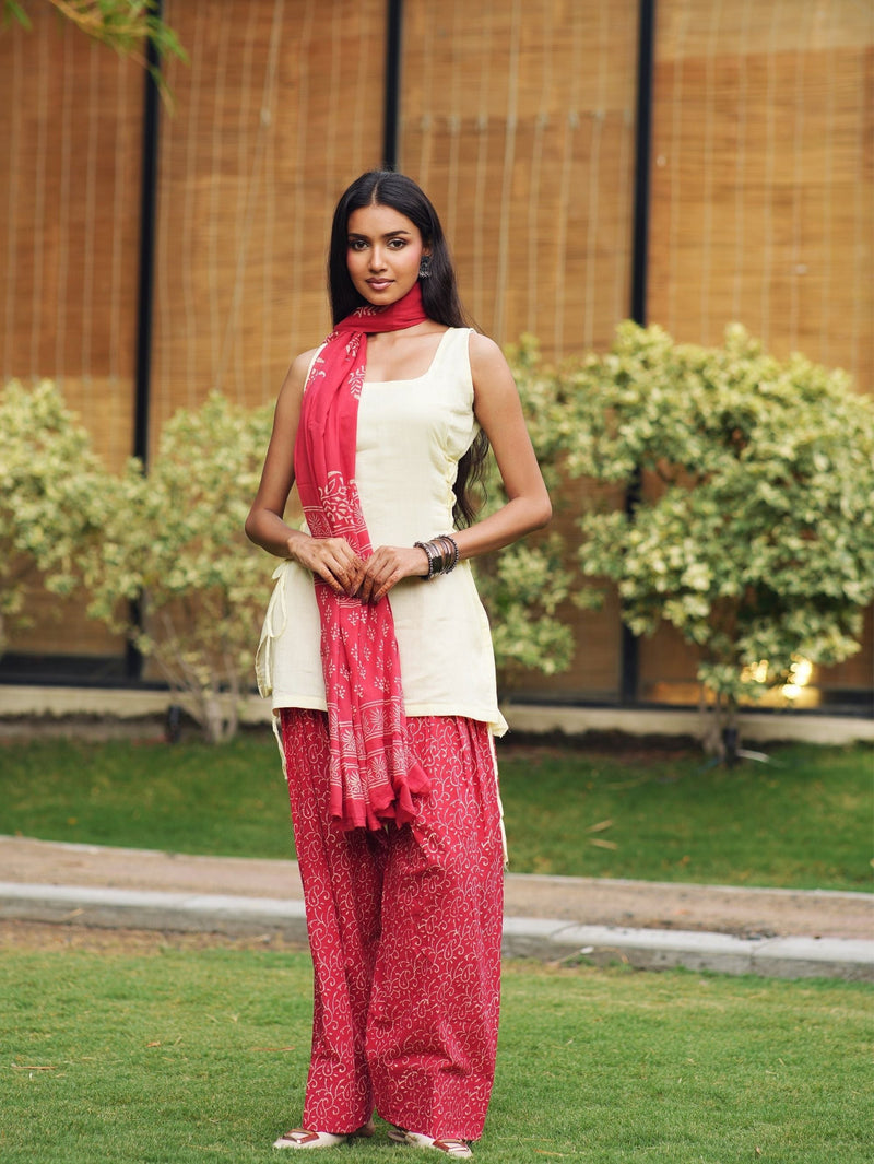 Tani Farshi Three Piece Cotton Suit Set for Women