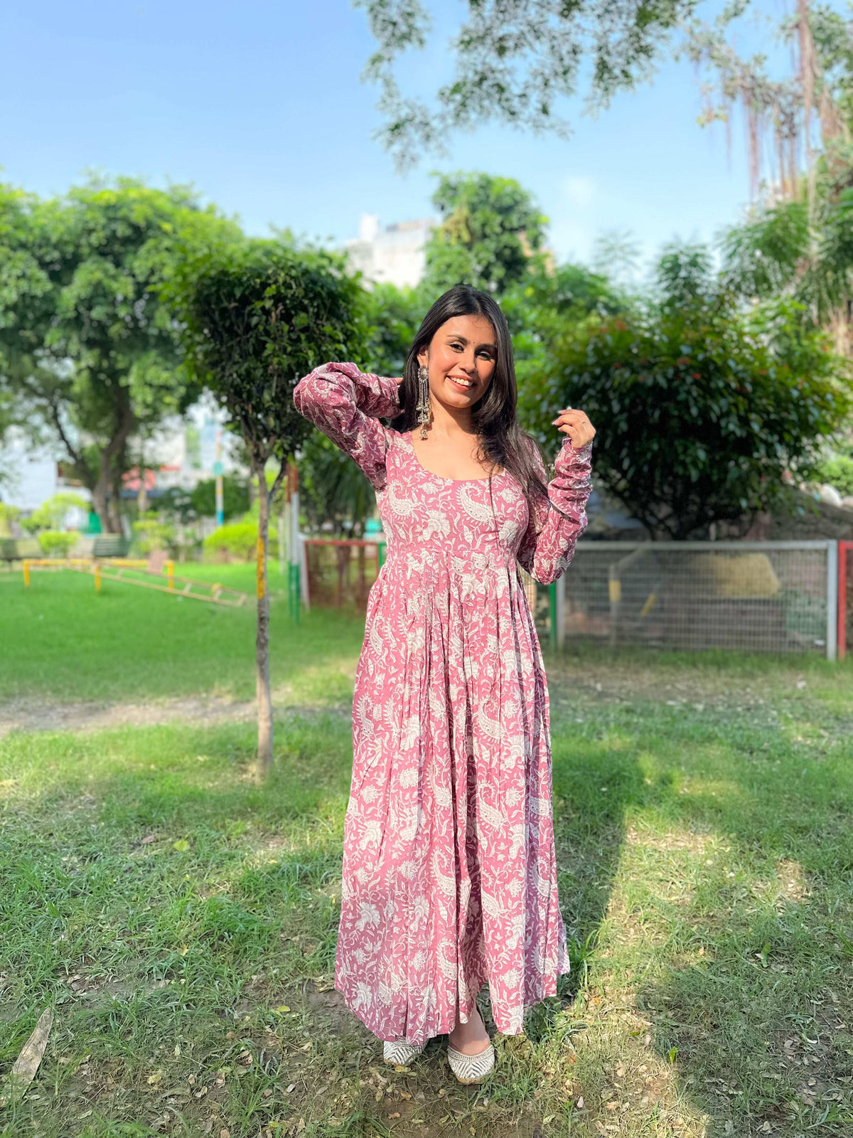 Pink Paisley Kameez