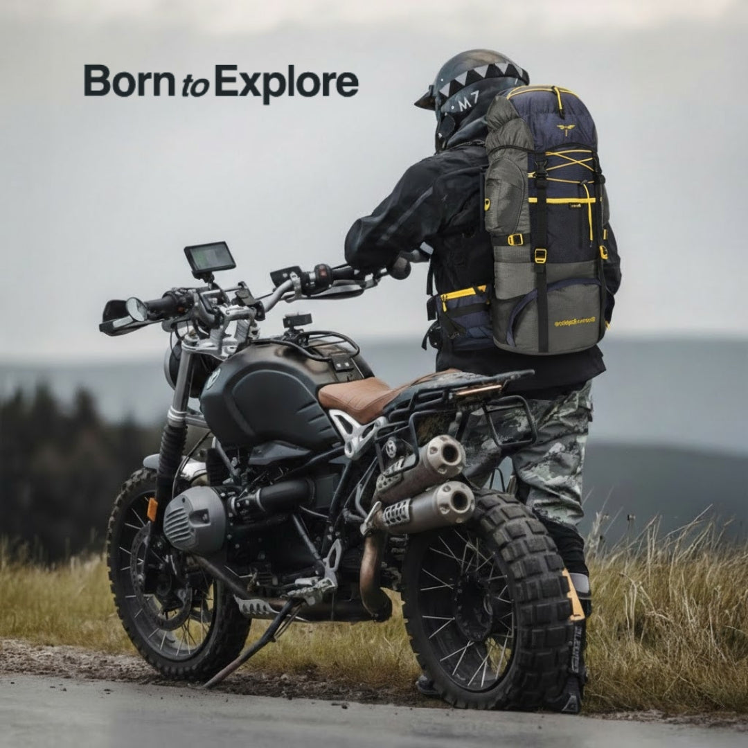 Rucksack trekking bag (Grey)-9