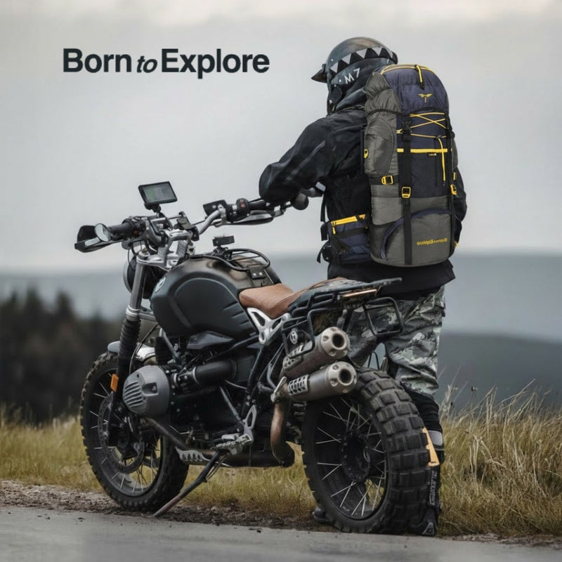 Rucksack trekking bag (Grey)-9