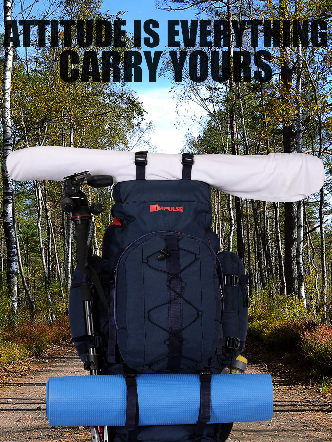 95 Litres Impulses Impulse Captain Blue Trekking bag-9