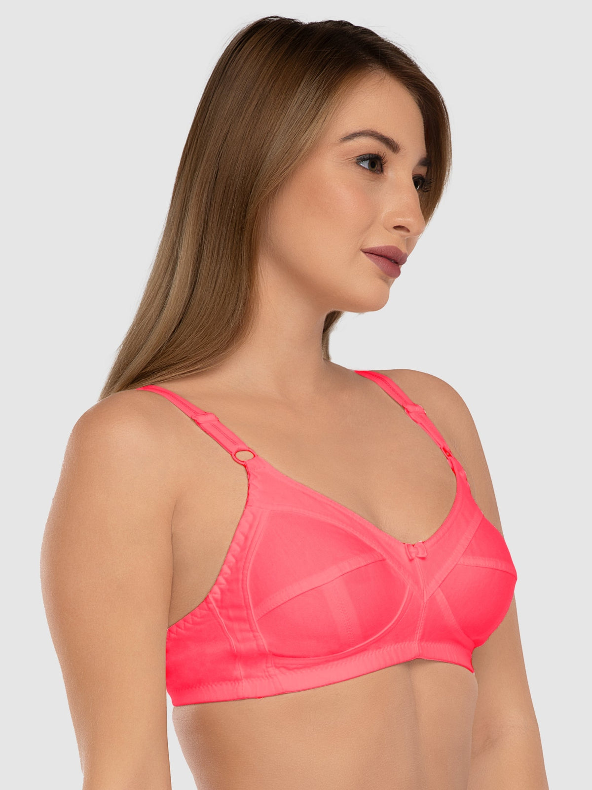 Daisy Dee Multicolor Non Padded Non Wired Full Coverage Bra Pack of 3 - SHAPE UP_3PK_BLACK/CARROT/D MAROON