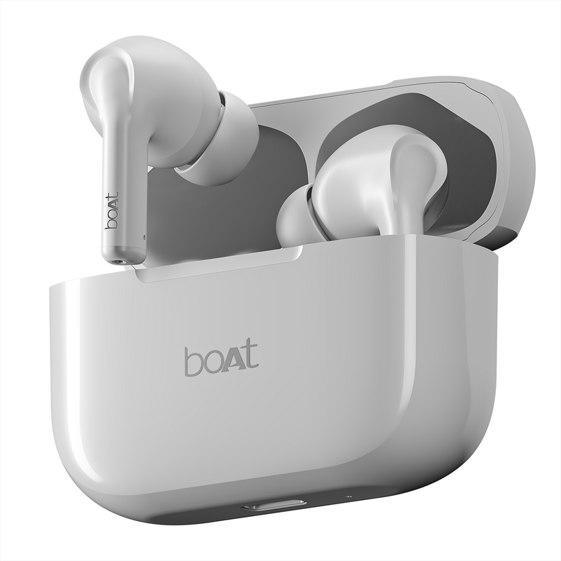 boAt Airdopes 161/163 True Wireless Earbuds with ASAP Charge, 40 Hours Playback, 13mm Drivers, IPX5, Bluetooth 5.1 (Pearl White)