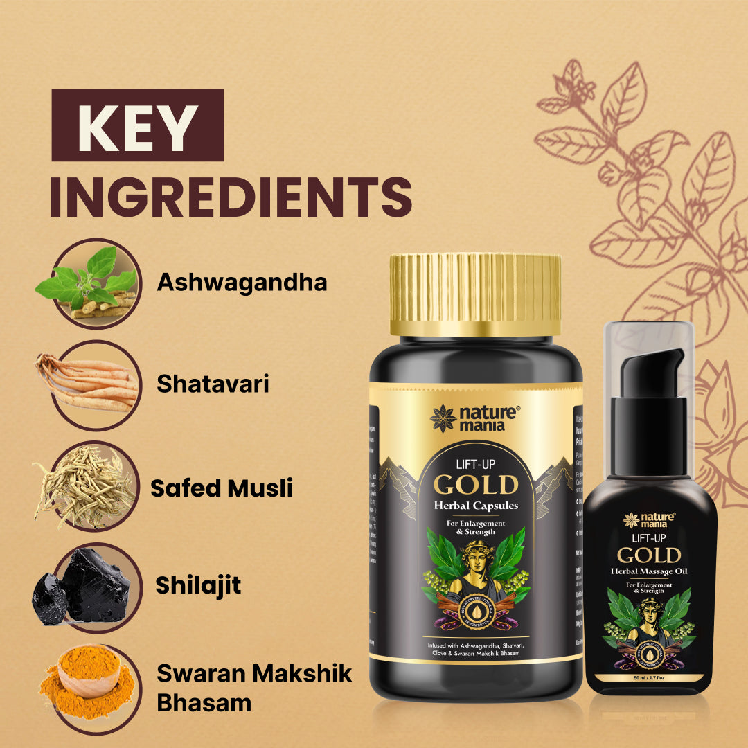 Lift-Up Gold Combo ( Oil+ Capsule) for Men