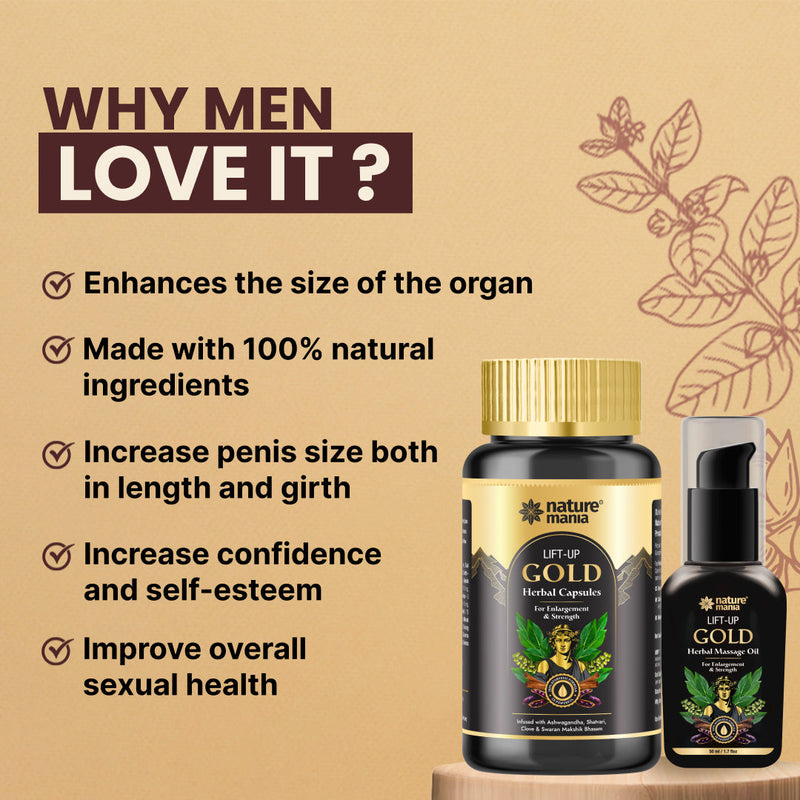 Lift-Up Gold Combo ( Oil+ Capsule) for Men