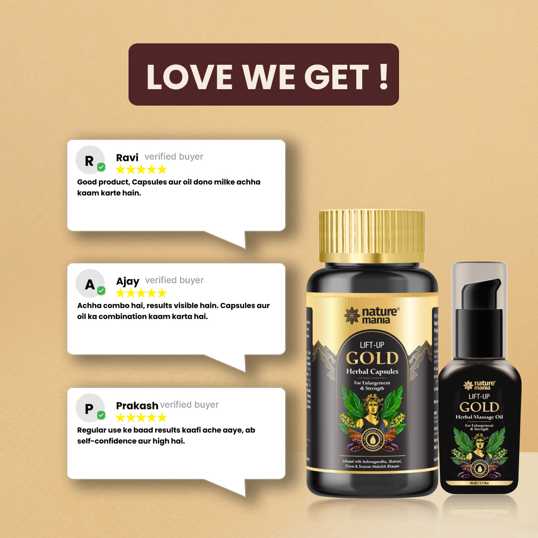 Lift-Up Gold Combo ( Oil+ Capsule) for Men