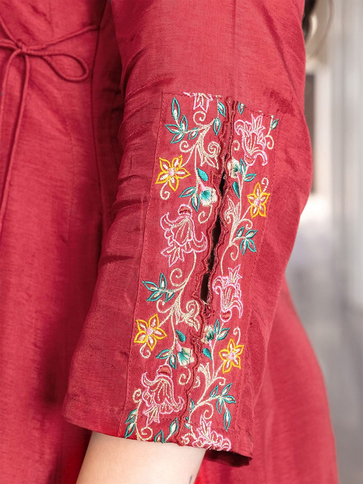 Roshini Viscose Russian Angrakha Set